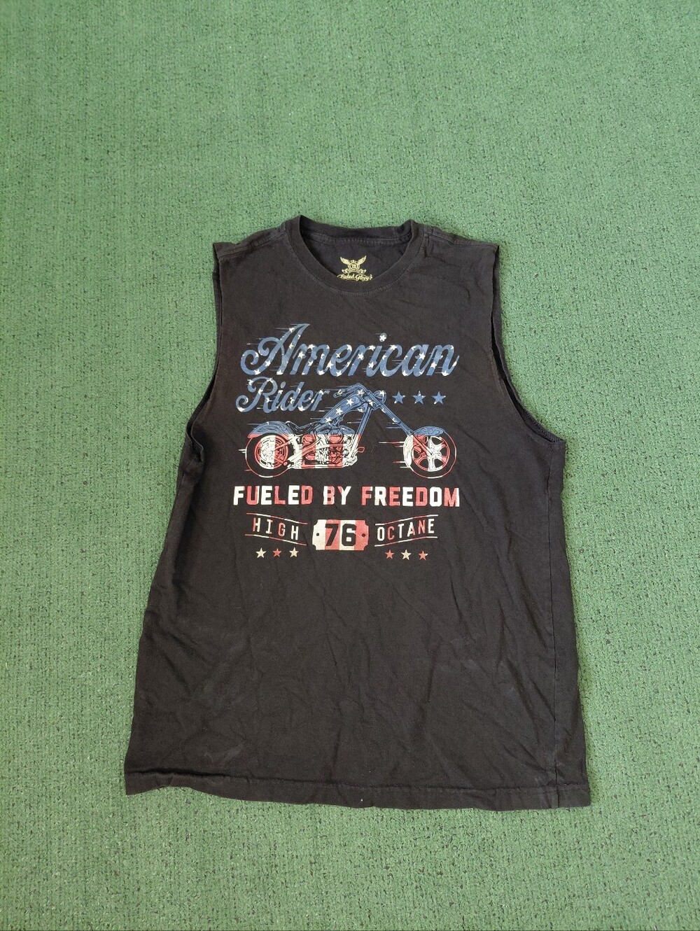 Faded Glory American Rider Fueled By Freedom Motorcycle Biker Tank Top Sz Medium